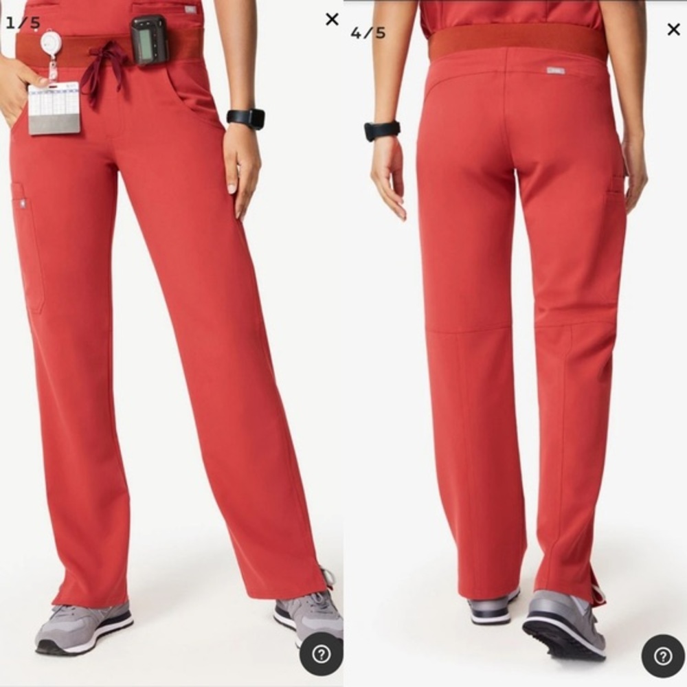 Figs Kade Cargo Scrub Pants in Clay